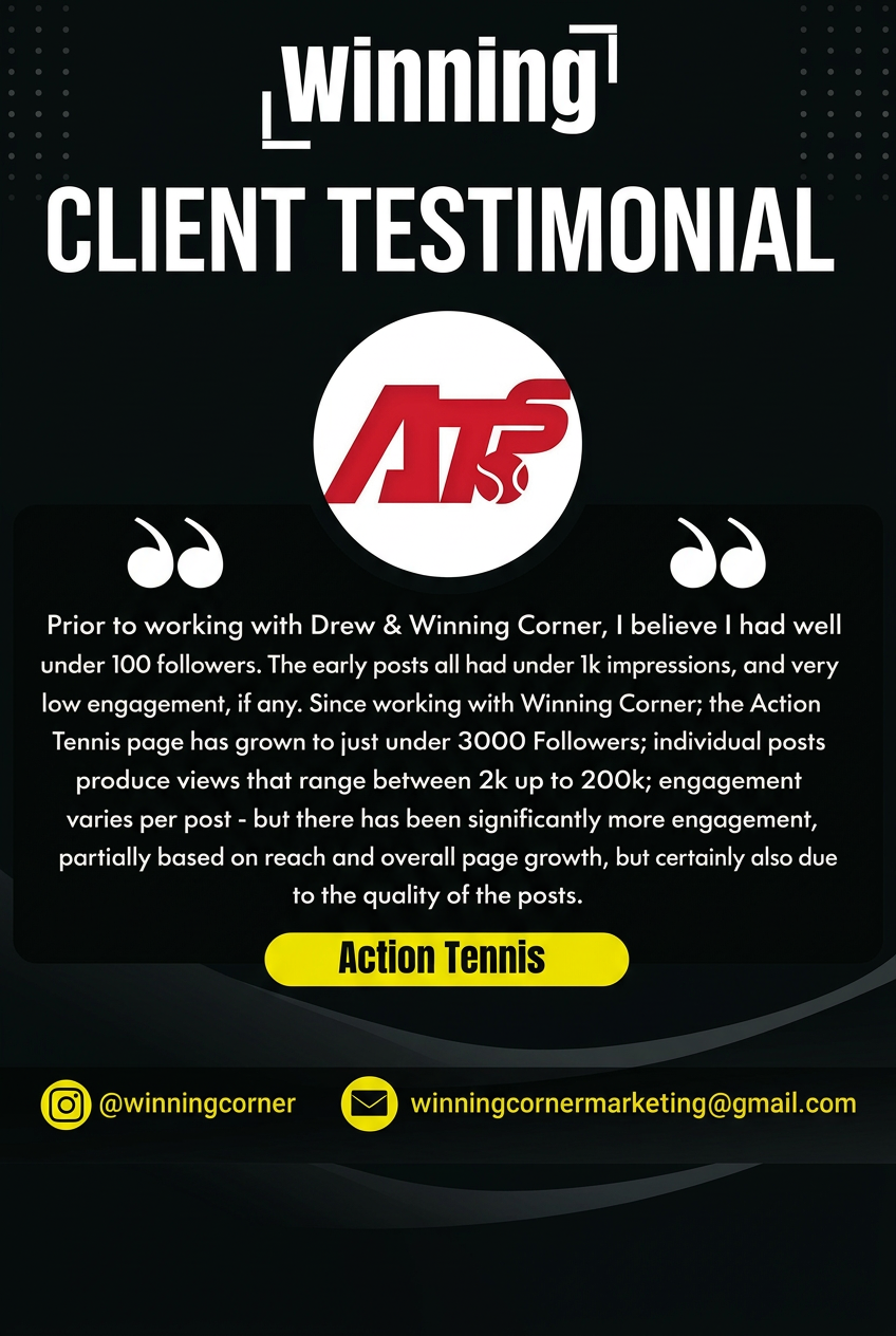 Client testimonial ... Action Tennis
