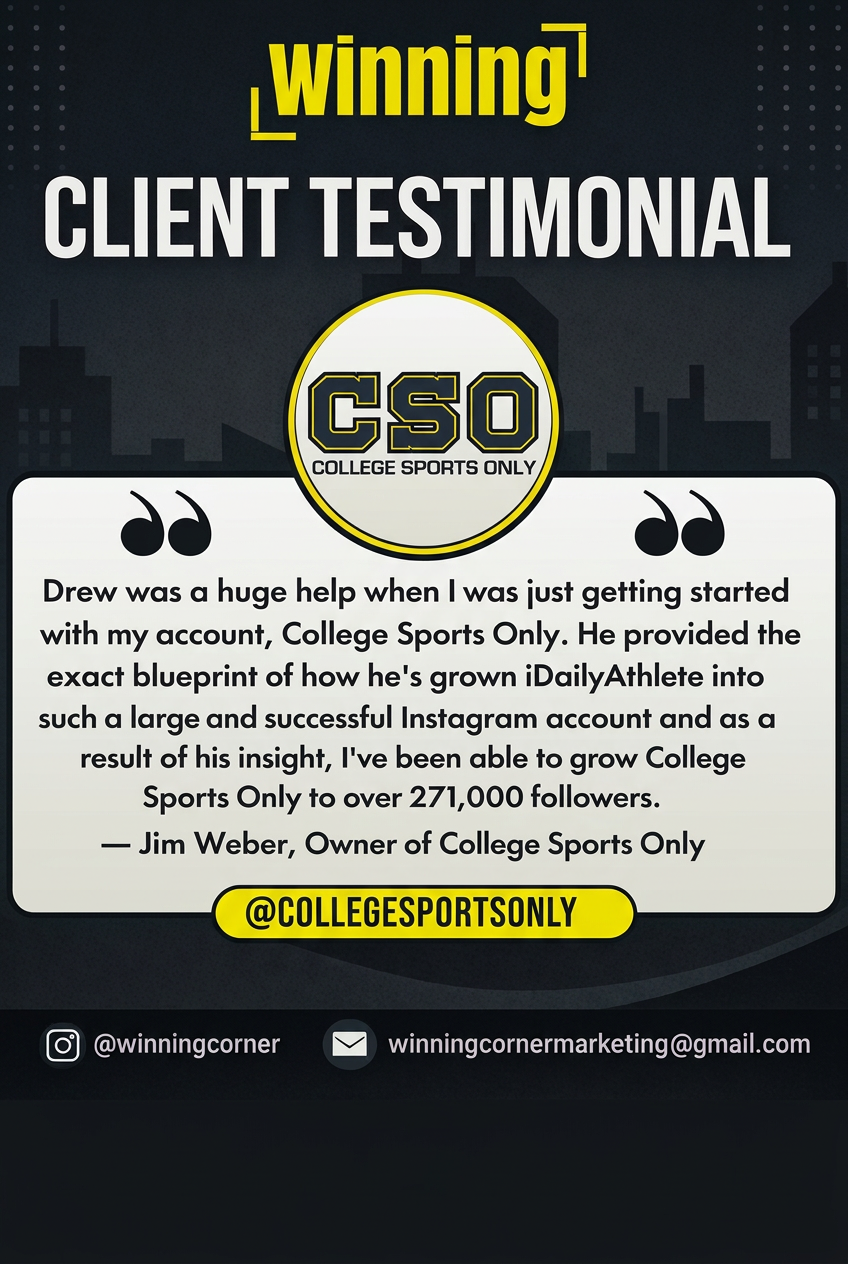 Client testimonial ... College Sports Only